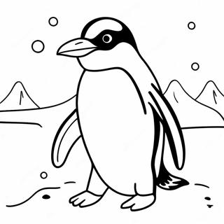 Speelse Pinguin In De Sneeuw Kleurplaat 123429-57734