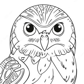 Charmante Sneeuwuil Kleurplaat 123432-57748