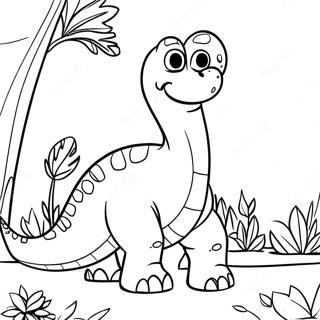 Brontosaurus Die Bladeren Eet Kleurplaat 123510-57807