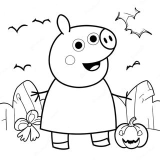 Peppa Pig Halloween Kleurplaten