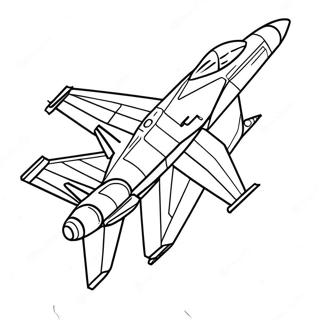 F18 Jachtvliegtuig Met Piloot Kleurplaat 123588 57865