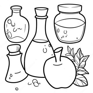 Kleurige Toverdrank Ingredienten Kleurplaat 123791-58018