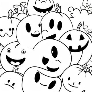 Glunderende Pompoengezichten Kleurplaat 123920-58117