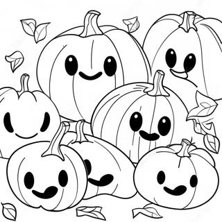 Glunderende Pompoengezichten Kleurplaat 123920-58120