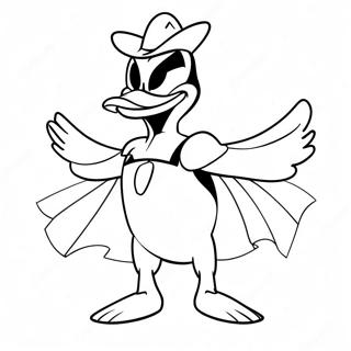 Daffy Duck In Een Superheld Kostuum Kleurplaat 123973 58165