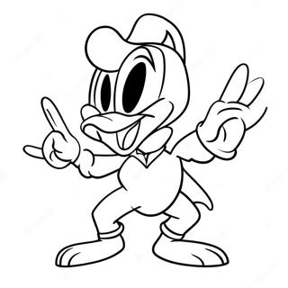 Daffy Duck In Een Superheld Kostuum Kleurplaat 123973 58166