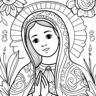 Traditionele Onze Lieve Vrouw Van Guadalupe Kleurplaat 124513-58678