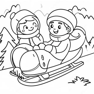 Avontuurlijke Slee Scene Kleurplaat 12462 722