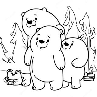 We Bare Bears Kleurplaten