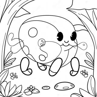 Avontuurlijke Buggy Huggy Verkenning Van De Tuin Kleurplaat 124795-58895