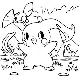 Gedetailleerde Pokemon Gevechtsscene Kleurplaat 124822 58918