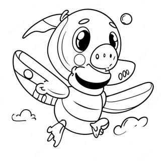 Vliegende Gast Met Vrienden Kleurplaat 125078 59115