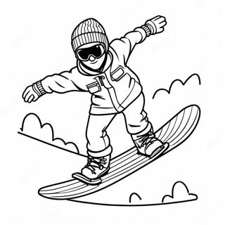 Snowboarden Kleurplaten