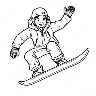 Snowboarden Kleurplaat 125307-59283