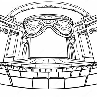Kleurige Theater Podium Kleurplaat 125437-59388