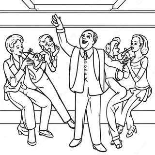 Spannende Muziektheater Scene Kleurplaat 125439-59396