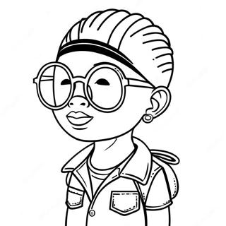 Kleurplaat Van Lil Baby Met Zonnebril 125516-59458