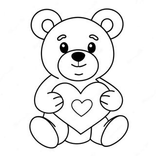 Charmante Teddybeer Met Hart Kleurplaat 125724 59618
