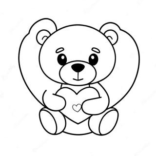 Charmante Teddybeer Met Hart Kleurplaat 125724 59619