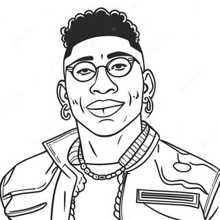 Nle Choppa Met Zonnebril Kleurplaat 125775-59658