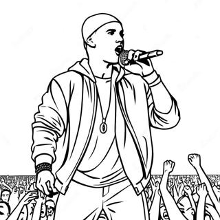 Eminem Optredend Op Het Podium Kleurplaat 125798 59667