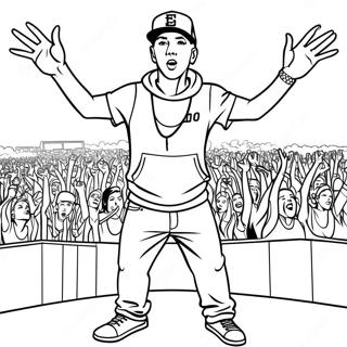 Eminem Optredend Op Het Podium Kleurplaat 125798 59668