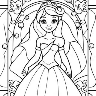 Kleurige Disney Prinses Glas In Lood Kleurplaat 125823-59687