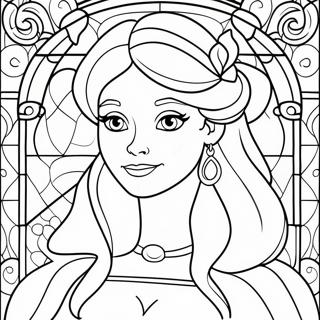 Kleurige Disney Prinses Glas In Lood Kleurplaat 125823-59688