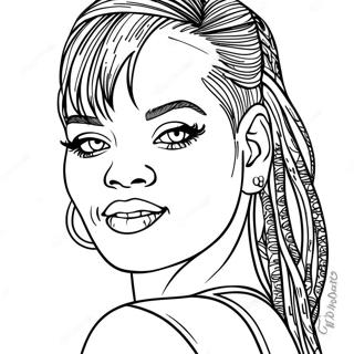 Rihanna Kleurplaten