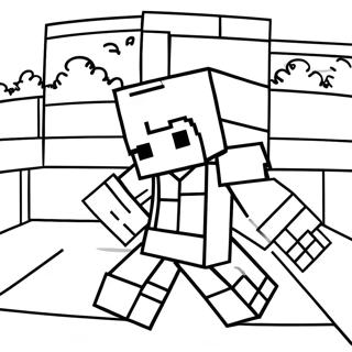 Minecraft Steve Kleurplaten