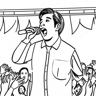 Ivan Cornejo Zingt Op Het Podium Kleurplaat 126366-60108
