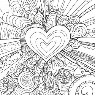 Psychedelisch Liefde Patroon Kleurplaat 126418-60149