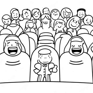 Opgewonden Kinderen In Het Theater Kleurplaat 126498-60217