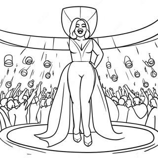Lady Gaga Optredend Op Het Podium Kleurplaat 126599-60291