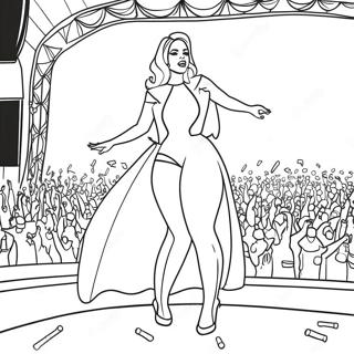 Lady Gaga Optredend Op Het Podium Kleurplaat 126599-60292