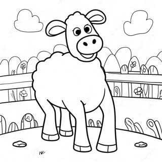Shaun Het Schaap Speelt In Het Veld Kleurplaat 126650-60325