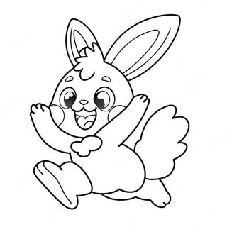 Scorbunny Springt Hoog Kleurplaat 126859 60489