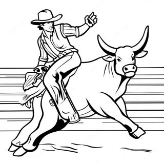 Wild West Stier Rijder Kleurplaat 126884-60507