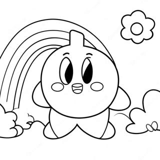 Kirby Met Een Regenboog Kleurplaat 12726-2530