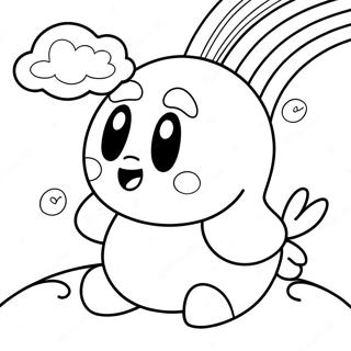 Kirby Met Een Regenboog Kleurplaat 12726-2531