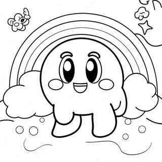 Kirby Met Een Regenboog Kleurplaat 12726-2532