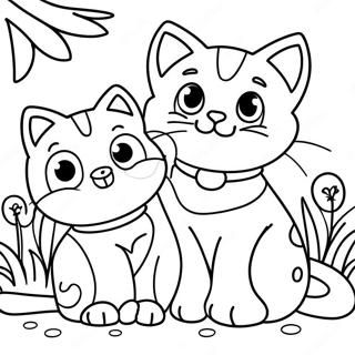 Nieuwsgierige Kittens Die Verkennen Kleurplaat 127272-60817