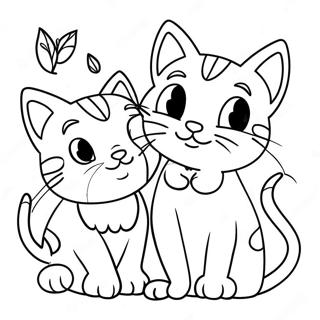 Nieuwsgierige Kittens Die Verkennen Kleurplaat 127272-60819