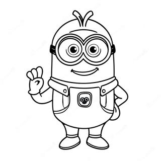 Paarse Minion Met Een Banaan Kleurplaat Kleurplaten