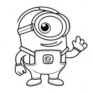 Speelse Paarse Minion Kleurplaat 127375 60897