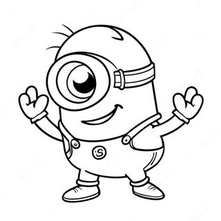 Speelse Paarse Minion Kleurplaat 127375 60898
