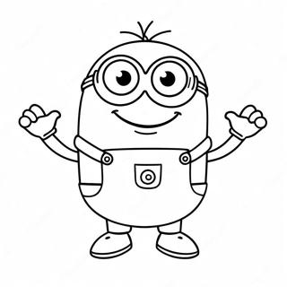 Speelse Paarse Minion Kleurplaat 127375 60899