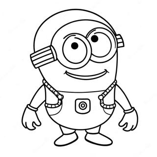 Speelse Paarse Minion Kleurplaat 127375 60900