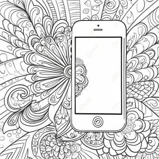 Iphone Met Kleurrijke Achtergrondpatronen Kleurplaat 127426-60937