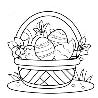 Charmante Paasmand Met Bloemen Kleurplaat 127451 60956